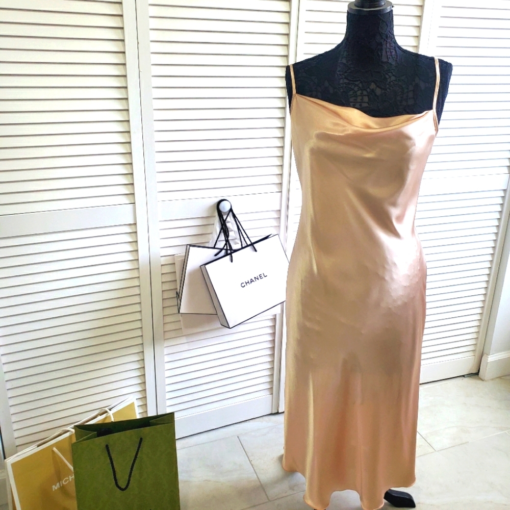 Midi slip satin dress BEBE